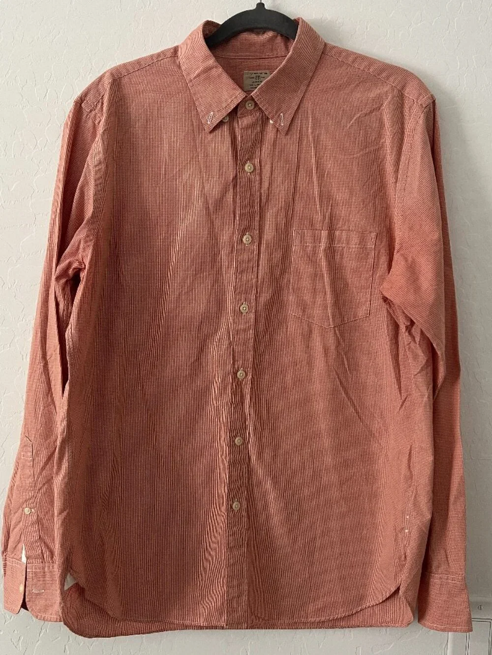 J.Crew Sewn For J.Crew Y2K Era Gingham Button Down Shirt Mens L Coastal Grandpa